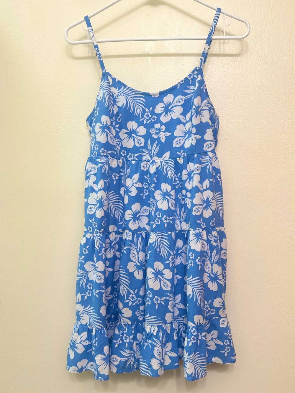 Hollister Blue and White Floral Sundress